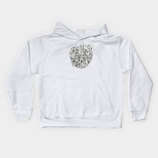 Guitar Mechanical Heart Kids Hoodie